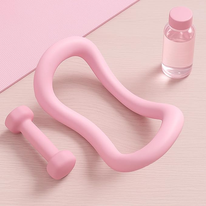 Set of 2 Yoga Rings for Leg, Calves, Calf Pilates, Fitness Circle Equipment for Women, Resistance Stretch Circles Tool with Massage Points, Home Exercise Workout Training Support Sport
