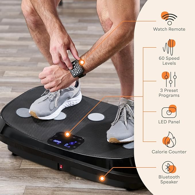Lifepro Rumblex 4D Vibration Plate Exercise Machine with Triple Motor Oscillation, Linear, and Pulsation – Advanced 4D Vibration Technology for Whole Body Fitness, Weight Loss and Recovery at Home