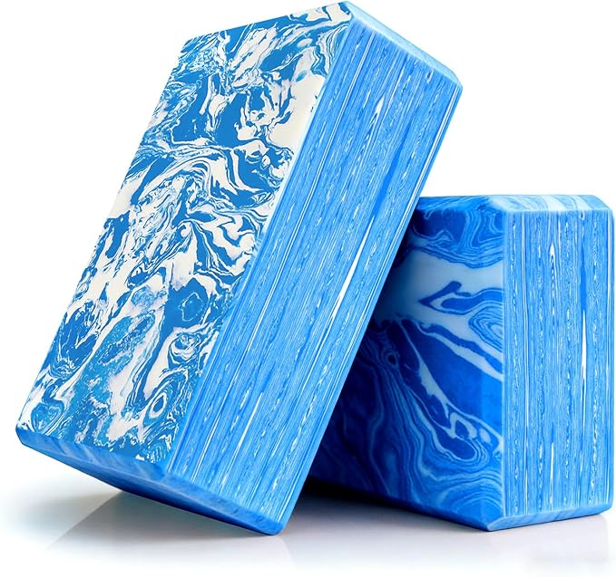 2-Pack Yoga Blocks, High-Density 9"x6"x3" Yoga Brick Foam Blocks Non-Slip EVA Foam Block Yoga Props Accessories for Yoga Pilates Stretching and Meditation