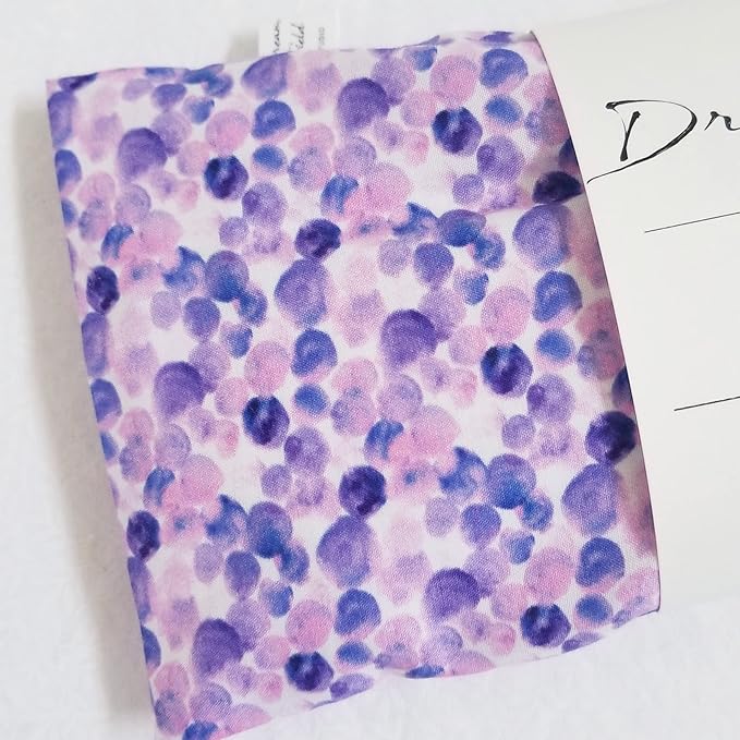 Lavender Eye Pillow with Washable Cover – Handmade Aromatherapy Eye Mask | Lavender Dotted Spa Print