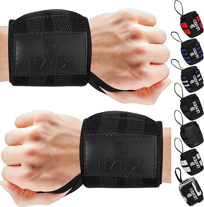 Weight Lifting Wrist Wraps 18" Wrist Support with Heavy Duty Thumb Loop - Best Gym Wrist Wraps for Powerlifting Competition, Strength Training, Bodybuilding - for Men & Women