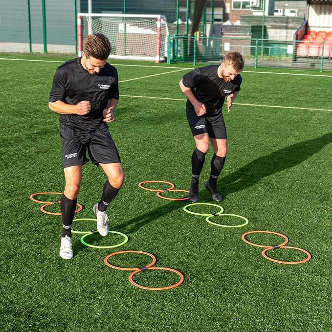 FORZA Agility Rings [12 Pack] | Speed & Agility Training Equipment for Athletes - Available in 10 Colors