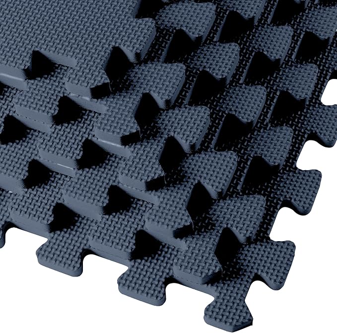 We Sell Mats 3/8" Thick Multipurpose EVA Foam Exercise Floor Mat, Interlocking Tiles, Anti-Fatigue for Home or Gym
