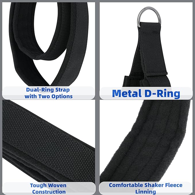 2Pcs Pilates Straps for Reformer Double Loop D-Ring for Home Gym Workout