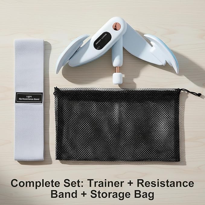 Inner Thigh & Pelvic Floor Trainer for Women, Adjustable Hip Toner with LED Counter, Compact Kegel Exercise Device for Home, Office & Postpartum