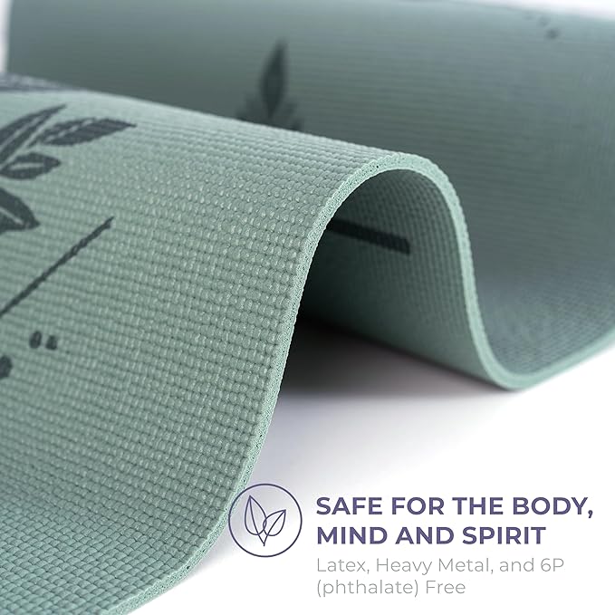 Ascend Yoga Mat - Premium 6mm Thick, 72" x 24", Solid or Reversible Print, Non Slip, Tear Resistant, Workout Mats for Pilates, Home, Studio, Fitness, Gym, Training, Floor Stretching