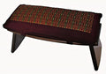 Meditation Bench & Cushion Set - Folding Seiza - Global Weave Burgundy Brown