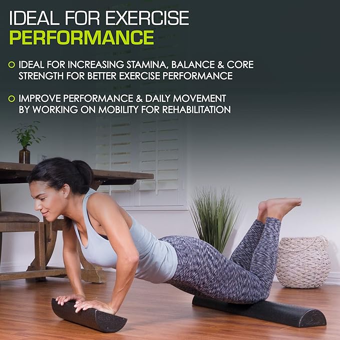 ProsourceFit High Density Foam Rollers - inches long. Firm Full Body Athletic Massager for Back Stretching, Yoga, Pilates, Post Workout Trigger Point Release