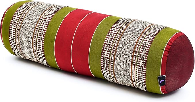 Leewadee Yoga Bolster - Standard Size – Large Meditation Cushion, Tube Pillow for Comfortable Reading, Pilates Equipment, Kapok Filling, 24 x 10 x 10 inches