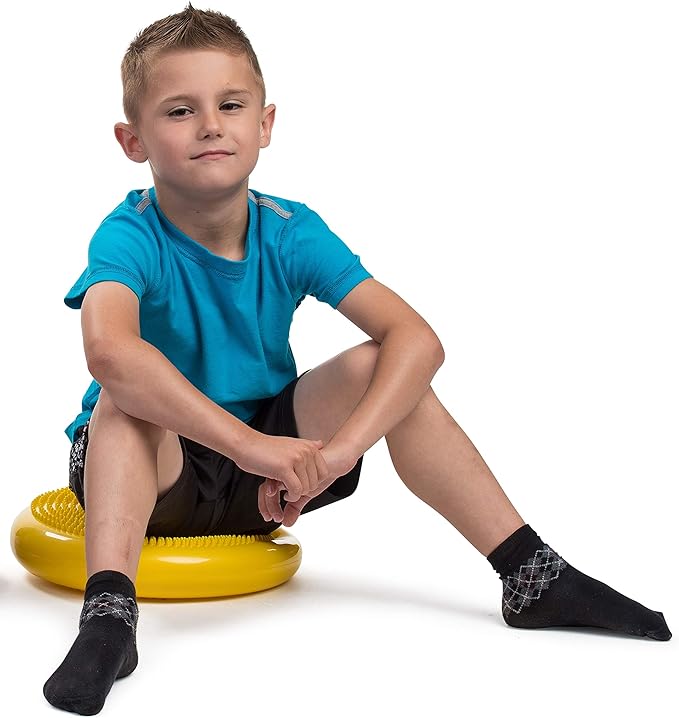 Inflated Stability Wobble Cushion, Including Free Pump/Exercise Fitness Core Balance Disc
