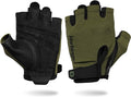 Power Gloves 3.0 - Durable Half Finger Weightlifting Gloves with Adjustable Wrist Closure, Breathable Leather Palm, Men's