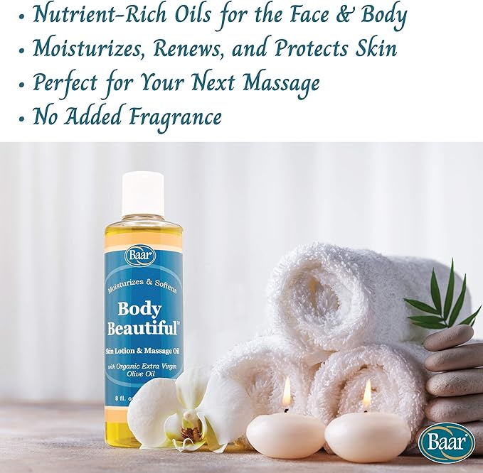 Body Beautiful Massage Oil 8 Oz