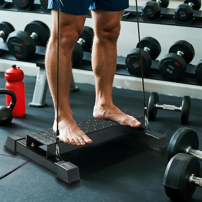 Steel Calf Raise Block – Heavy Duty Calf Stretch Platform for Seated & Standing Calf Raises, Calf Extension, Dumbbell Calf Raise & Leg Strength Training Equipment for Home Gym