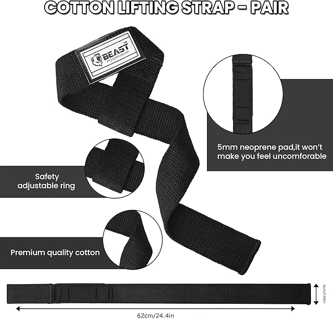 Beast Power Gear Wrist Wraps for Weightlifting 18” Premium Quality Wrist Support for Bodybuilding Heavy Duty Thumb Loop Powerlifting, Strength Training for Men and Women