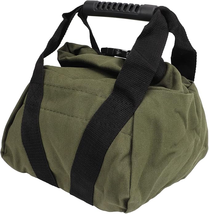 Fitness Workout Sandbag with Handles, Empty Weightlifting Training Sandbag, Durable 16oz Canvas Power Bag for Home Gym, Travel, Yoga and Strength Training
