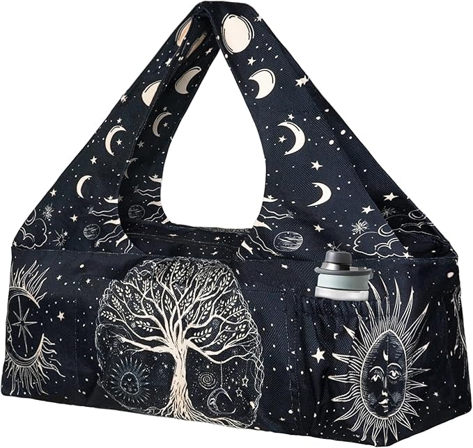 Yoga Mat Bag - Large Yoga Bag with Yoga Mat Strap, Zipper and Pockets - Yoga Bags and Carriers Fits All Your Stuff - Personalized Yoga Mat Bags for Women Fits Most Size Mats