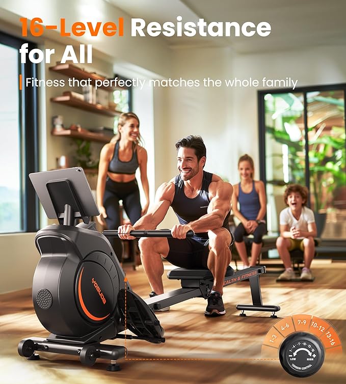 YOSUDA Magnetic/Water Rowing Machine for Home - Rower Machine Use with Bluetooth, App Supported, Rowing Machine for Beginners to Athletes, Comfortable Seat Cushion