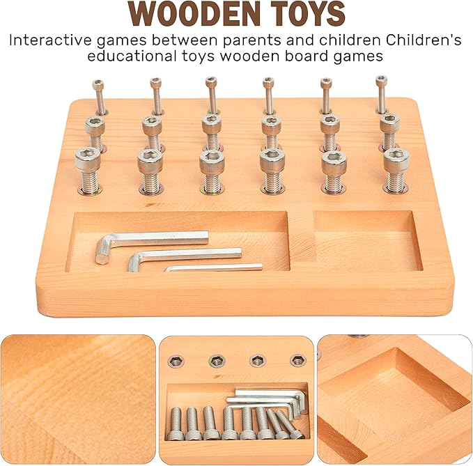 Wooden Pegboard for Finger Dexterity, Finger Strength Trainer for Hand Grip Strengthener Targeted Strength, Relief & Recovery– for Men, Women, and Seniors