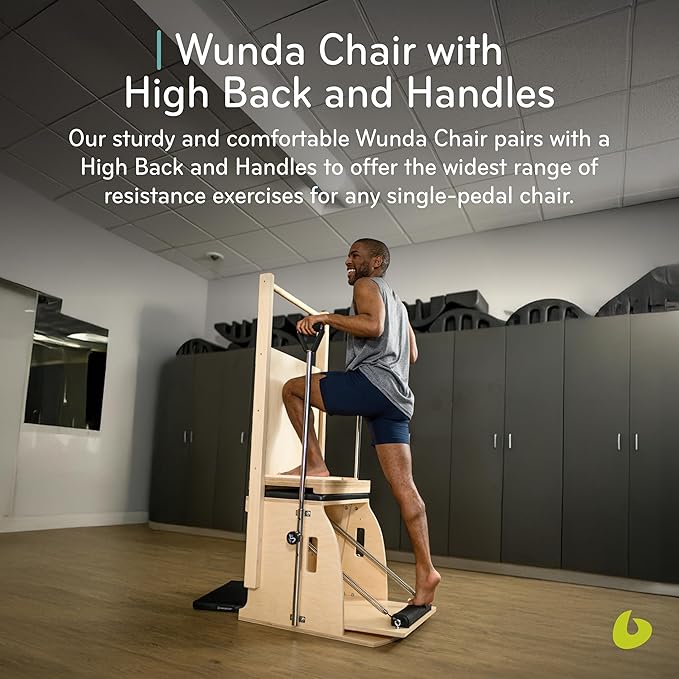 Balanced Body Pilates Wunda Chair – Professional Pilates Equipment with Optional High Back and Handles for Home or Studio Use