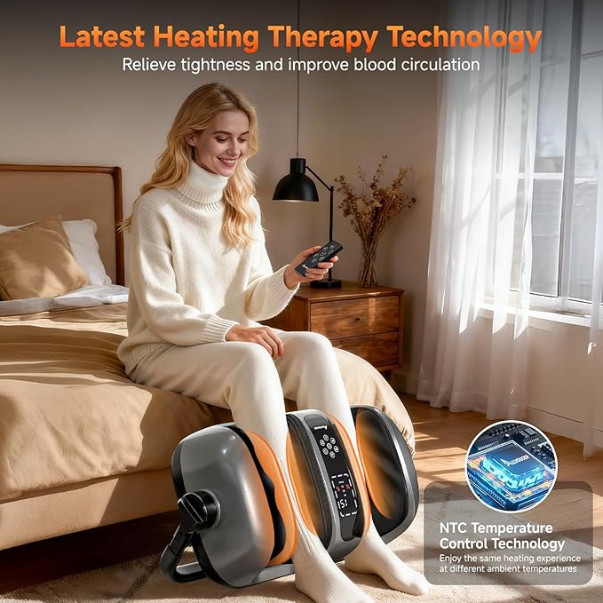 2026 Upgraded Foot Massager with Heat - Shiatsu Deep Kneading Machine for Plantar Fasciitis, Neuropathy & Circulation - 5 Intensities, 4 Modes - Ideal Gifts for Women & Men