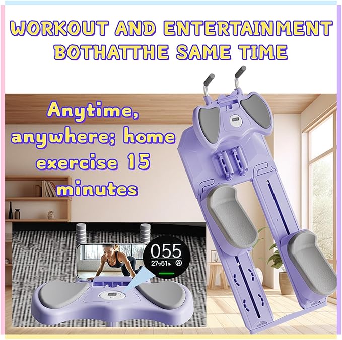 Crawling Training Machine Spine Twist & Stretch Trainer Effective Waist & Spine Workout, 3 Adjustable Height LED Counter 230kg Capacity,Detachable,for Full-Body Workout