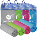 YQXCC 4 Pack Cooling Towels | 40"x12" | Cool for Neck and Face | Microfiber Soft Breathable Chilly | for Yoga, Sport, Golf, Gym, Camping, Running & More Activities