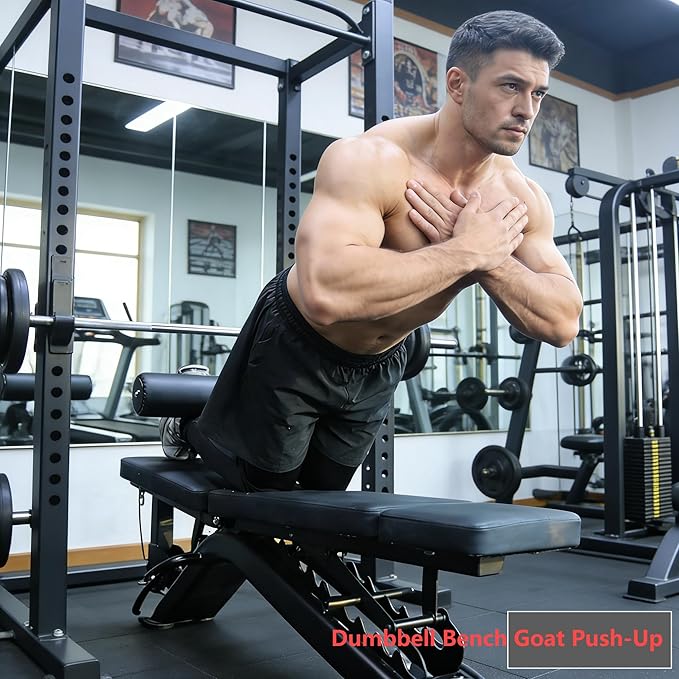 AHTAPFON Single Leg Squat Roller for Rack Mounted,Bulgarian Split Squat Accessories,Nordic Hamstring Curl Attachment,Home Gym Equipment for 2x2"＆2x3"＆3x3" Power Rack