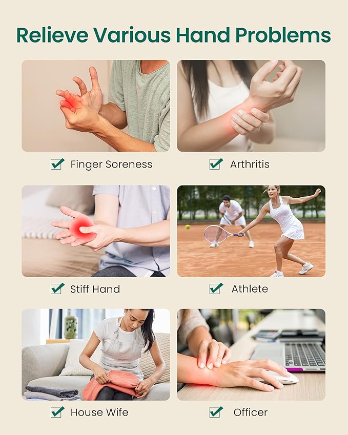 Snailax Hand Massager with Heat and Compression, Vibration, Cordless Hand Massager for Arthristis, Carpal Tunnel, Gifts for Women, Men, Mom(Black)