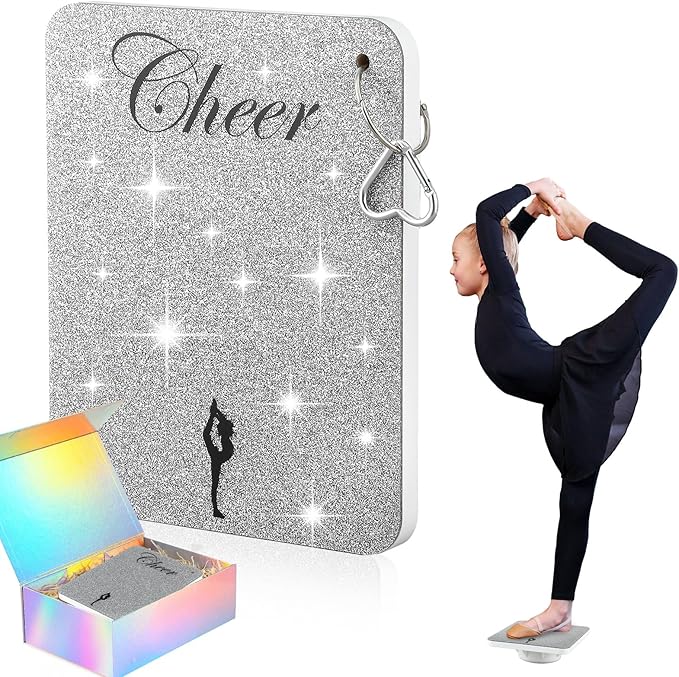 Cheer Flyer Stand Training Board, Cheerleading Balance Trainer for Flyer Practice, Non Slip Cheer Training Equipment for Gym or Home(White)