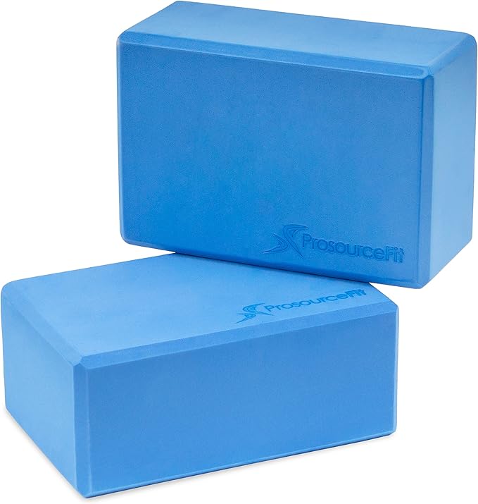 ProsourceFit Foam Yoga Blocks, High Density EVA Yoga Bricks 4”x 6” x 9” (Set of 2)