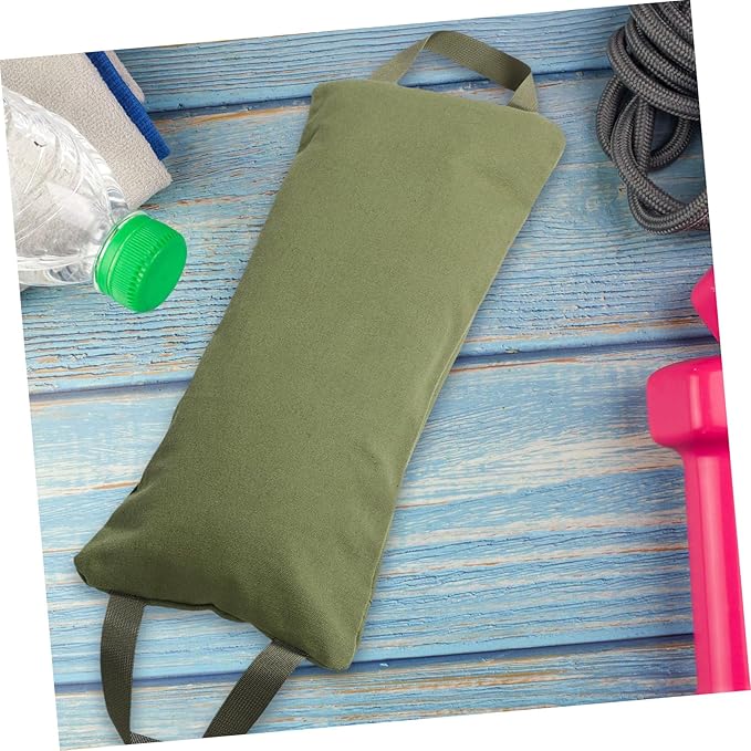 Happyyami Portable Canvas Sandbag for Weightlifting and Yoga Training Lightweight Exercise Bag for Home and Outdoor Workouts Durable and Versatile Fitness Equipment Military Green