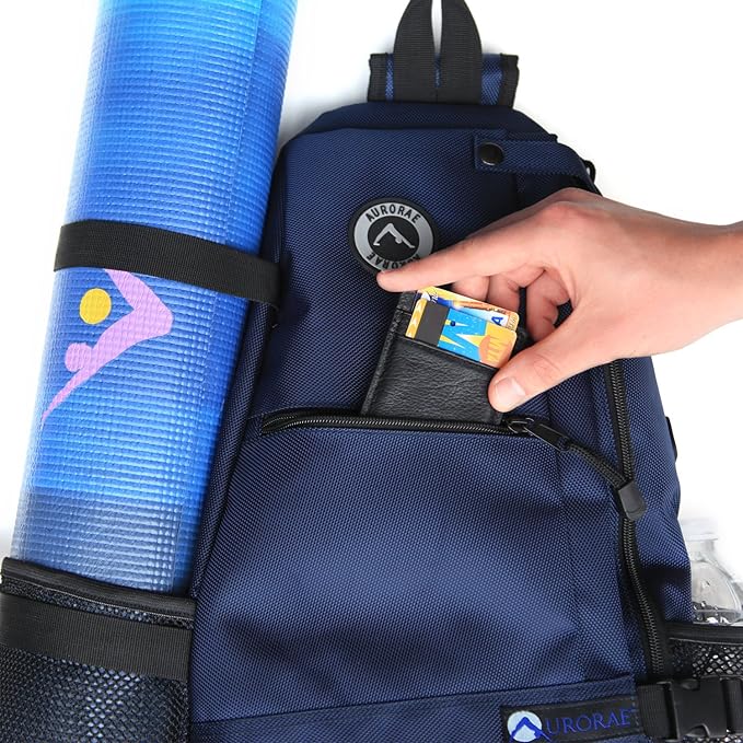AURORAE Yoga Mat/Gym/Picklleball Cross-body Travel Sling Back Pack. Mat sold separately.