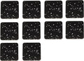 10 Packs 3.94" x 3.94" x 0.6" Treadmill Mat Pads for Walking pad, Exercise Bike,Exercise Equipment, Noise Reduce & Shocking Absorbing Rubber & Eva Mat for Protect Floors Black
