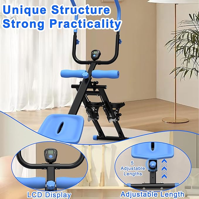 2 in 1 Stair Stepper And Ab Workout Machine, Stepper Machine with Adjustable Handlebar, Vertical Climber Workout Equipment for Home Gym, Core and Glute Workouts Equipment for Women