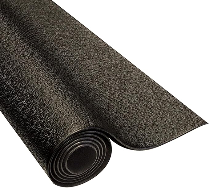 Body-Solid Long Vinyl Heavy Duty Exercise Equipment Mat (RF36T) for Use on Carpet, Hardwood Floors, Concrete & More - Perfect for Treadmills, Bikes & Other Home Gym Equipments, 36x78 in