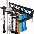 Gym Home Rack 8 Hook Heavy-Duty Wall-mounted Organizer Multi-Purpose Workout Gear Wall Hanger Storage for Resistance Bands Jump Ropes Lifting Belt Fitness Bands Barbells Carabiners Included