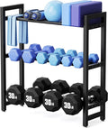 3 Tier Adjustable Dumbbell Rack – Heavy-Duty Weight Storage Stand for Dumbbells, Kettlebells, Multiple Balls, 450 lb Total Capacity, Space-Saving Home Gym Organizer (Rack Only)