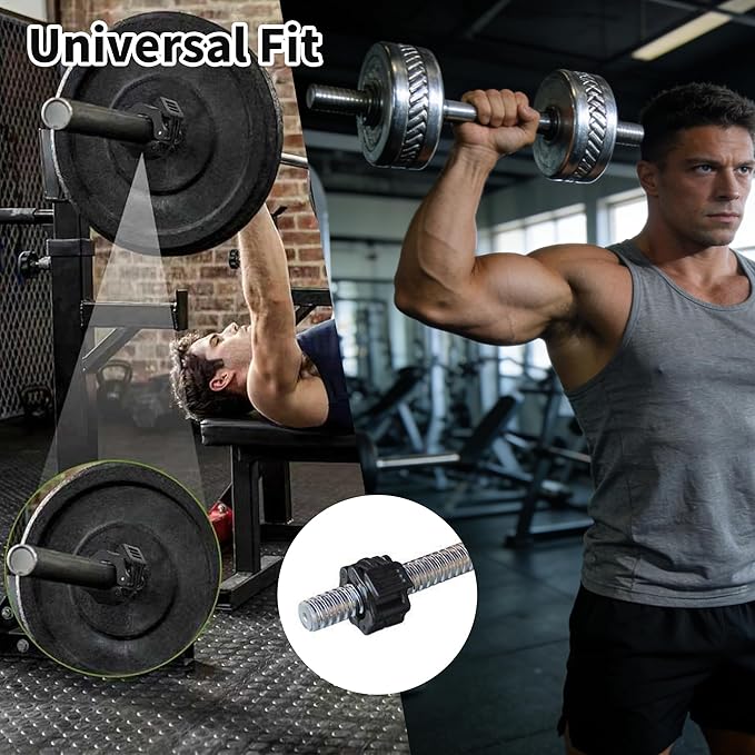 4 Pack Dumbbell Barbell Clamps 30mm, Quick Release Weight Bar Collars, Secure Locking Barbell Clips for Weightlifting, Workout, Strength Training & Fitness Accessories