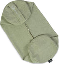 Yoga Studio Spare Organic Cotton Bolster Covers With Handle And Zipper (Two Toned - Green)