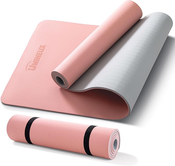 UMINEUX Extra Thick Yoga Mat, 10MM (2/5") Yoga Mat Non Slip, POE Yoga Mats for Women Men, 72"x24", Great for Workout, Yoga, Pilates, Fitness & Floor Exercises
