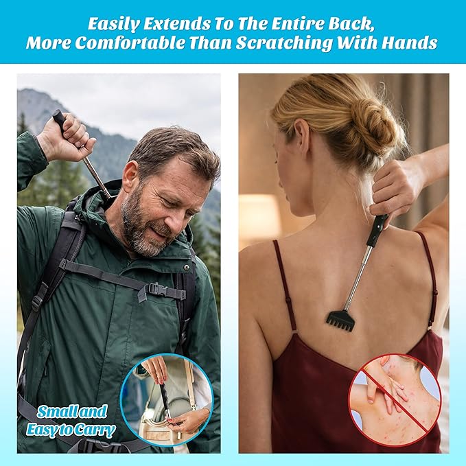Back Scratcher Extendable Christmas Gifts Stocking Stuffer for Men Women Dad Adults Teens Funny Telescoping Manual Back Massage Cool Gadget Tool for Back in Christmas Gifts Box