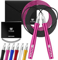 Titan Armour® Speed Rope - Professional Self-Locking & Adjustable, Adult Speed Jump Rope | 2 x Steel Ropes, Cable Protector & Travel Case | Jump Rope Crossfit, Boxing, Fitness MMA for Men & Women