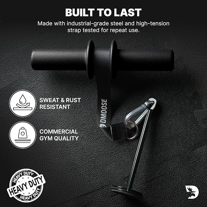 DMoose Fitness Forearm Strengthener & Wrist Roller - 2 in 1 Arm Exerciser with Non-Slip Premium Grip, Durable Nylon Rope - Helps with Elbow Tendonitis, Wrist Recovery & Strength Training