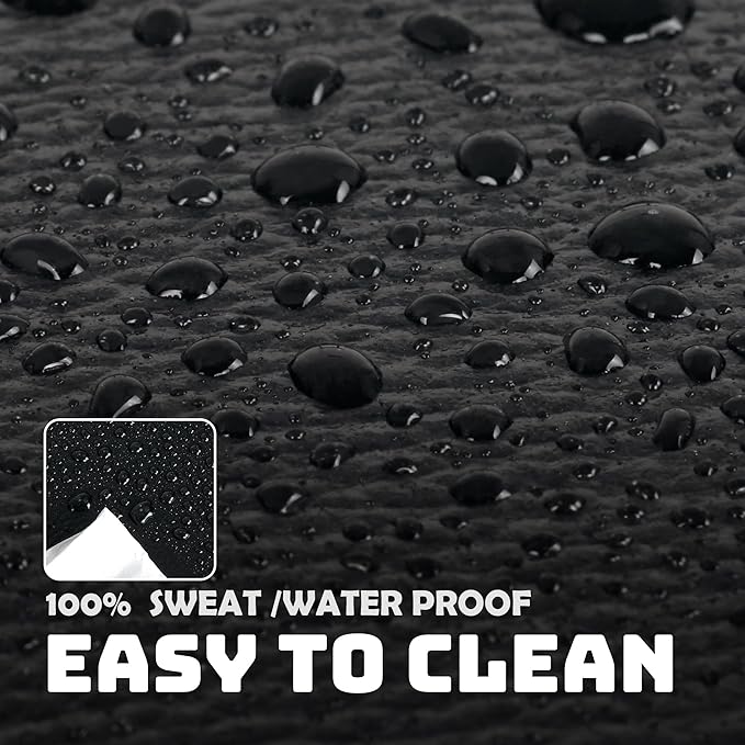 Bike Mat | 2Pack, 30" x 12" Exercise Bike Mat/Treadmill Mat for Hardwood Floors or Carpet, Non-Slip Sweat-Proof Exercise Equipment Mat for Bike Trainer/Stationary Spin Bike