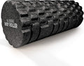 High Density Foam Roller Massager for Deep Tissue Massage of The Back and Leg Muscles - Self Myofascial Release of Painful Trigger Point Muscle Adhesions - 13" Black