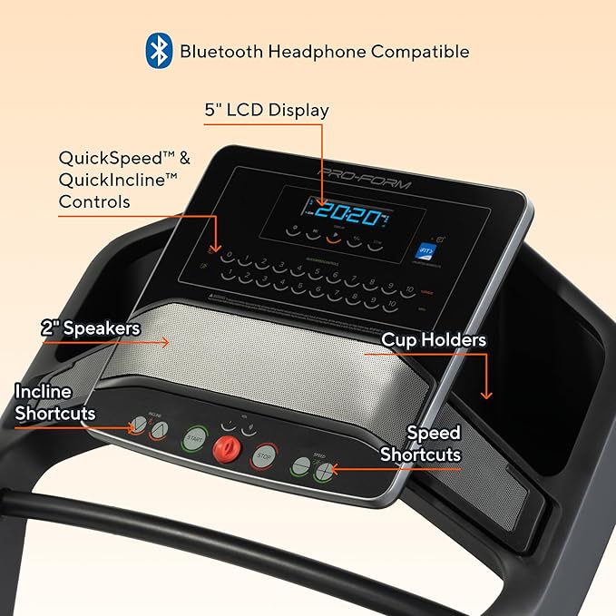 Proform Carbon Treadmills: Treadmills for Walking and Running with Built-in Fan and SpaceSaver Design