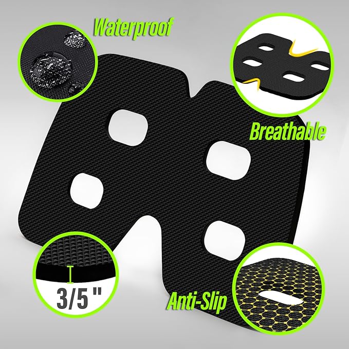 Rowing Machine Seat Cushion for Concept2 Rower | 4-Hole Ergonomic Pelvic Support Rowing Machine Cushion | 0.59in Thick Anti-Slip Rower Seat Pad, Breathable Rowing Machine Seat Cushion