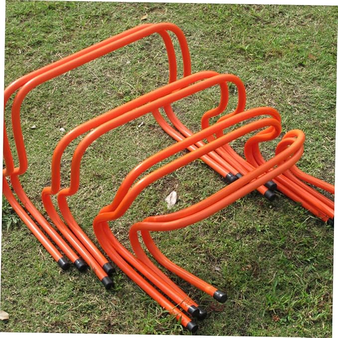 Kichvoe 2pcs Plastic Speed Hurdles 15cm Wear-Resistant Training Accessory for Agility and Professional Sprint Drills, Lightweight Athletic Equipment for Youth and Soccer Training
