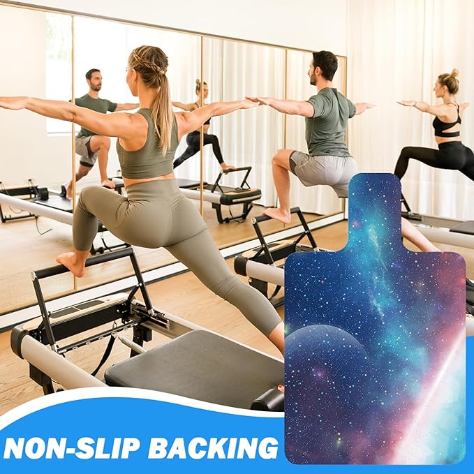 Pilates Mat 39''x24'' Non Slip Pilates Mat Sweat Absorbent Foldable and Portable Exercise Easy to Clean Accessories for Exercising Gym, sports