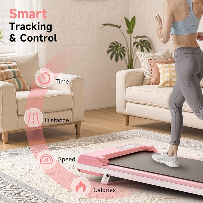 Walking Pad Treadmill with Handle Bar,Walking Pad with Incline 8%,2.5HP Quiet Under Desk 320 lbs 2 in 1Treadmills for Home Office,Compact Foldable Walking Pad,Remote Control&LED Display